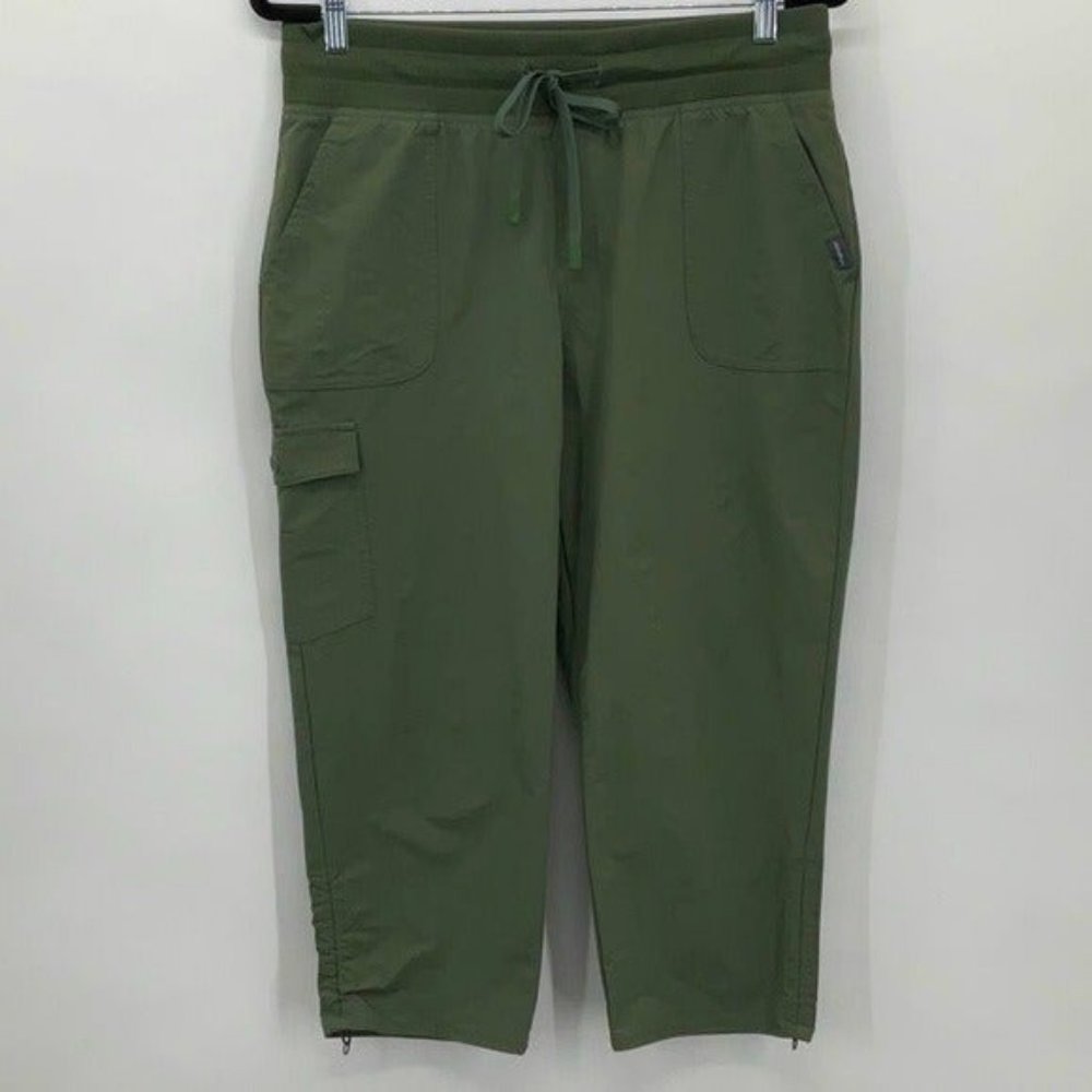 Eddie Bauer Utility Crop Pants Army Green Size Medium Season 2/21